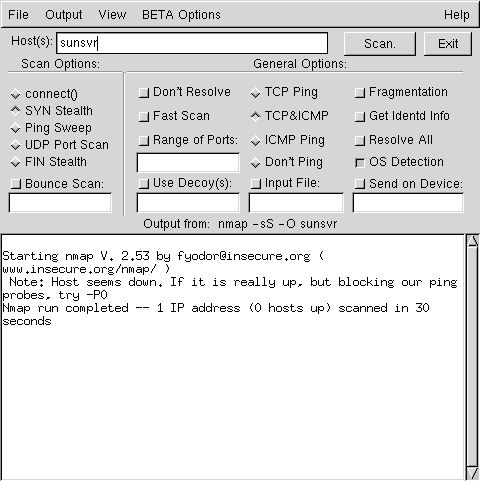 tarama yapılan bilgisayarda
portsentry çalışmaktadır